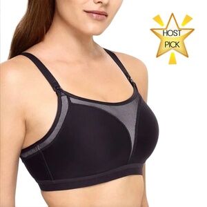 WACOAL Bra Maternity Sport Nursing Black 38C Nylon & Lycra